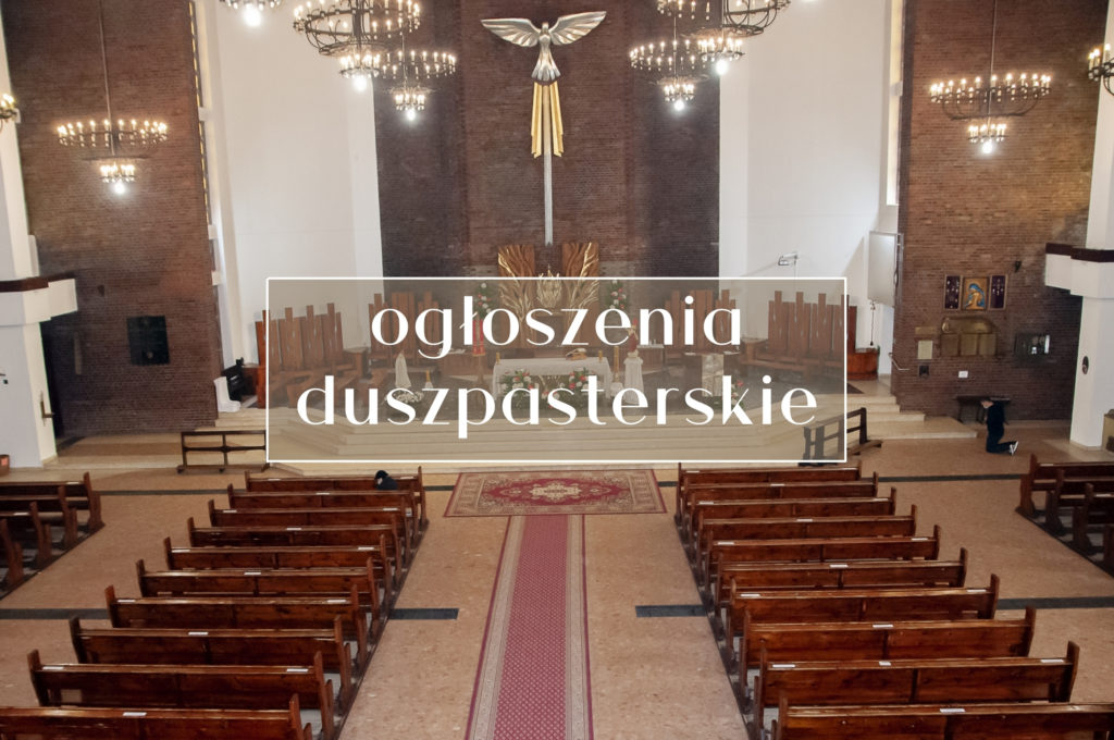 Og oszenia Parafialne Parafia Rzymskokatolicka Pw Ducha wi tego W Og oszenia Parafialne Parafia Rzymskokatolicka Pw Ducha wi tego W