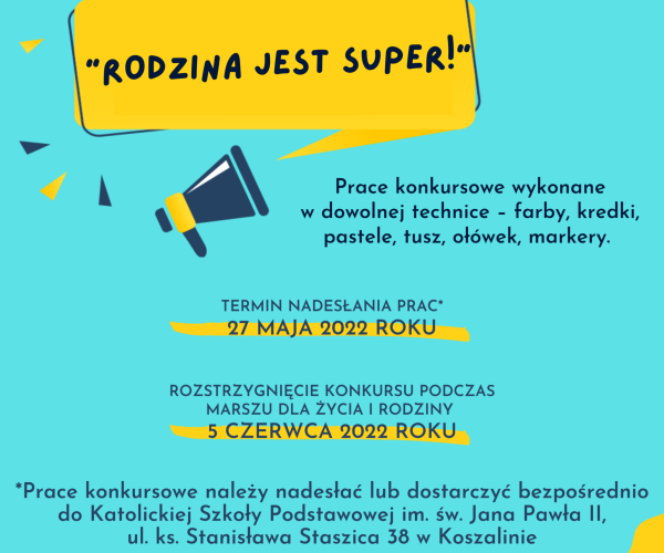 Konkurs Rodzina jest super plakat